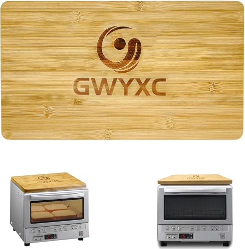 Bamboo Cutting Board Compatible with Panasonic NB-G110P FlashXpress Toaster Oven, Creates Extra Storage Space, Protects Cabinets, Heat Resistant Non-Skid Silicone Feet