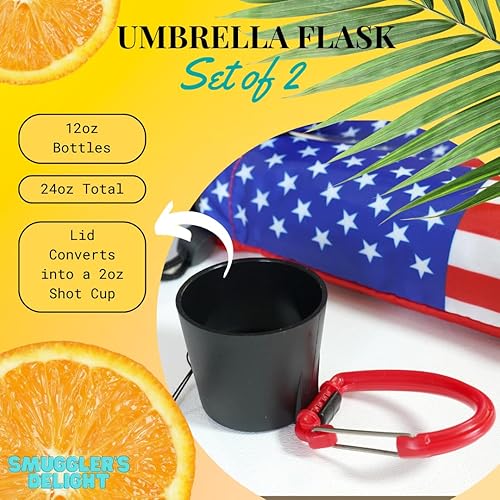 Miniatura 3 de Smuggler's Delight Frasco de paraguas oculto, botella de licor disfrazada para introducir alcohol en conciertos, cruceros y más, recipientes ocultos