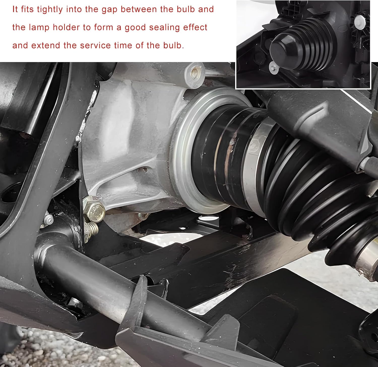 2 PCS Car Headlight Dust Covers, Rubber Sealed Headlamp Cap Waterproof Sealing Cover, Universal Dustproof Headlight Housing Cap Front Lamp Protector for Cars Trucks SUVs
