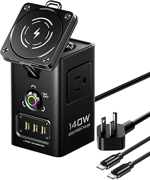 PISEN 8-in-1 Mag-Safe Charger Stand - 140W Charging Station for Multiple Devices Mag-Safe Stand Magnetic Qi2 Wireless Charger for iPhone 17/16/15/14/13/12 Series, Magnetic Charger for Apple Watch