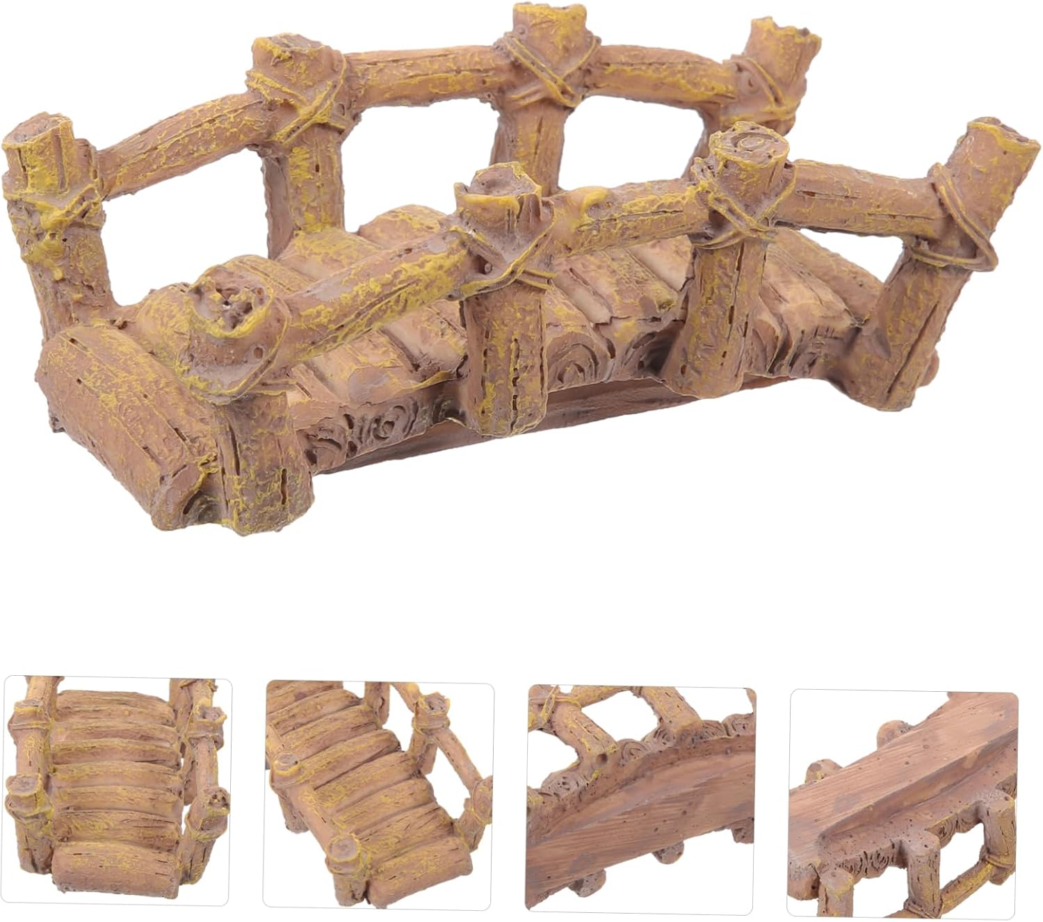 KICHOUSE Miniature Bridge Prop Small Resin Bridge Model for Garden Decor