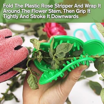3PCS Professional Rose Leaf Thorn Stripper Kit Thorn Remover for Roses Thorn Remover Leaf Stripping Remover Tool and Garden Gloves for Gardening Flower Arrangement Red and Green