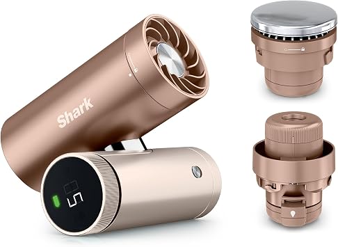 Shark ChillPIll 3-in-1 Personal High-Speed Fan, Iced Latte FA022UKBR | Ultra-Fine Mist and InstaChill System, Includes 3 Cooling Attachments, Travel-Friendly Design, Iced Latte FA022UKBR
