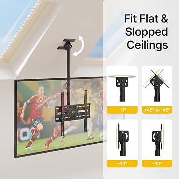 monTEK Ceiling TV Bracket for 37-75 inch Flat Screen Displays