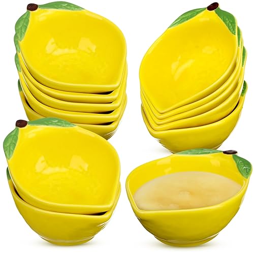 Tioncy 12 Pcs Ceramic Ramekins Small Dessert Bowls 6 oz