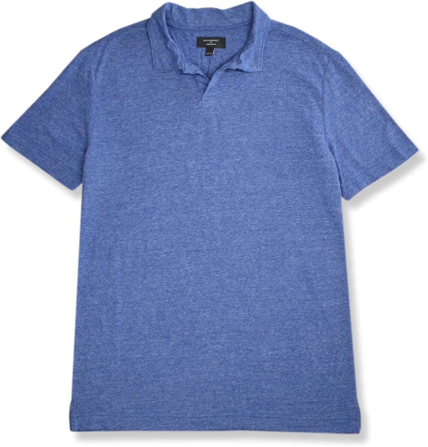 Banana Republic Mens Standard Fit Linen Blend Open Polo Shirt, - Image 2