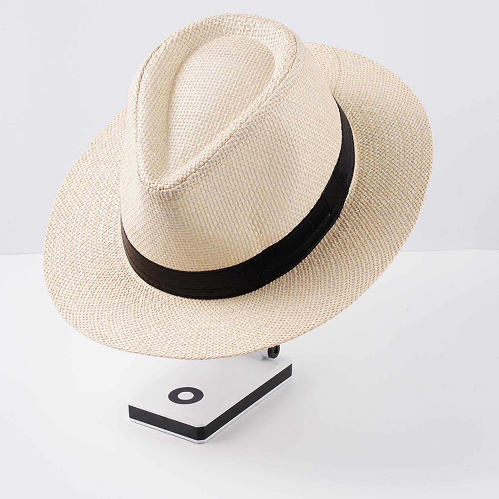 Sombrero Panamá de ala ancha para verano, informal, sombrero de paja para la playa, para hombre y mujer, viajes y exteriores