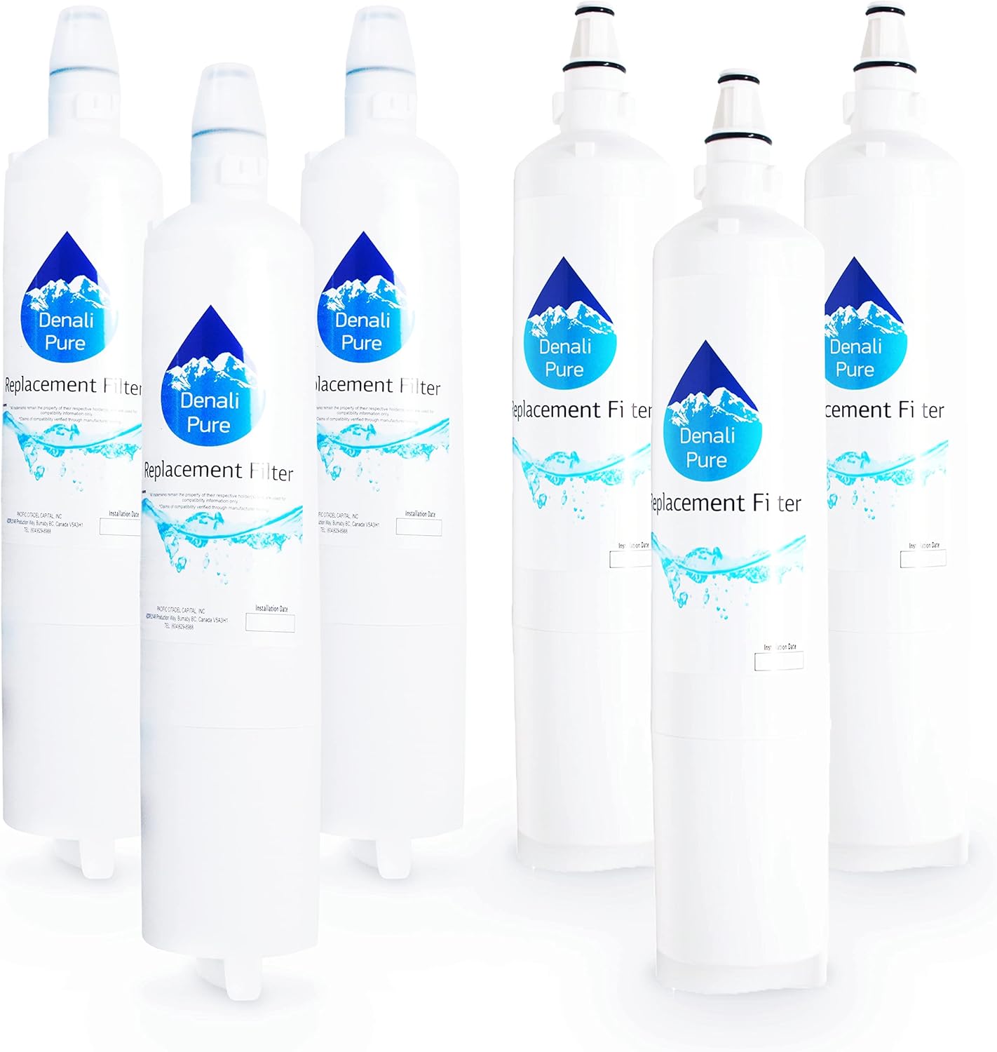 6-Pack Replacement for Kenmore/Sears 79571026010 Refrigerator Water Filter - Compatible with Kenmore/Sears 46-9990 Fridge Water Filter Cartridge