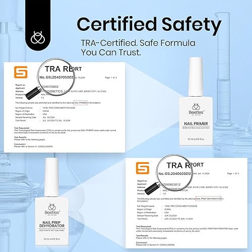 Miniatura 19 de beetles Gel Polish Capa base de gel, 0.5 fl oz, base de esmalte de uñas de gel prebond de larga duración, capa base de lámpara de uñas UV, fórmula
