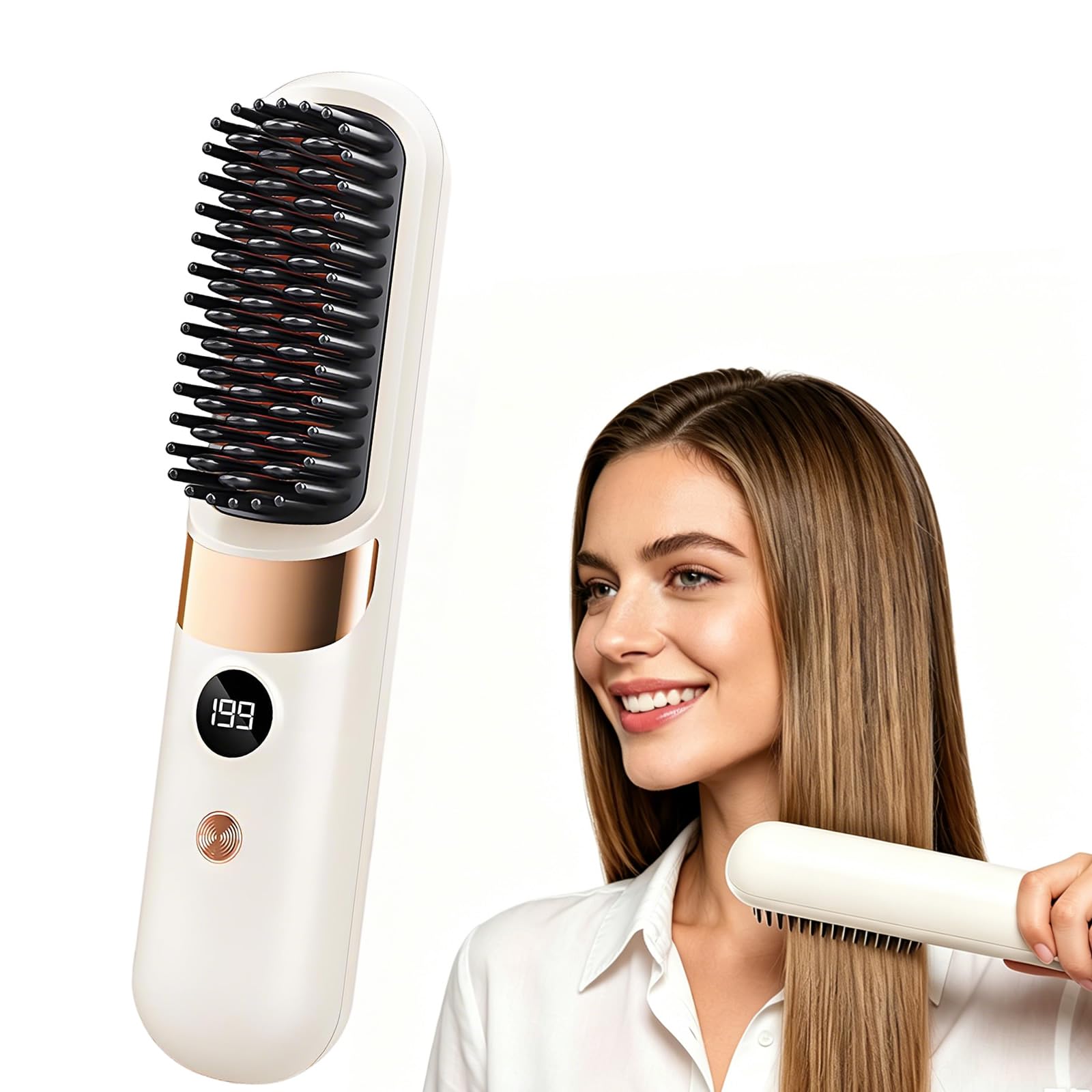 Go Brush Pro Cordless Anti-Frizz Hot Hair Brush