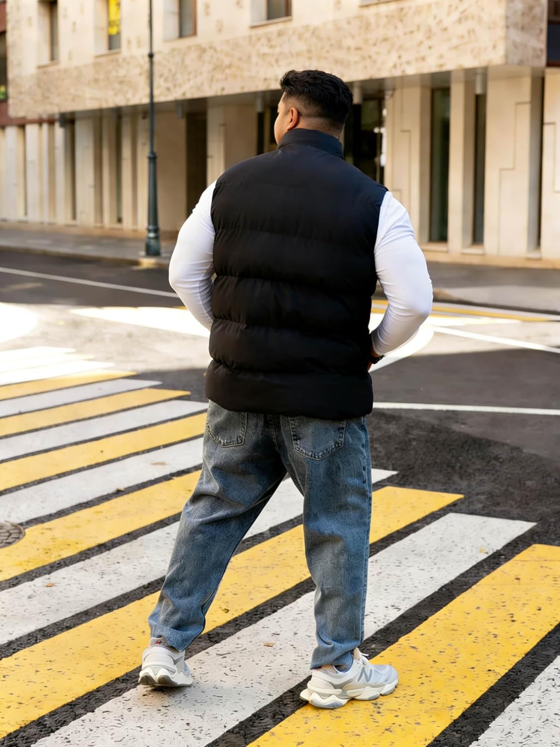 Men's Puffer Vest Winter Sleeveless Lightweight Jacket Outdoor Warm Zipper Outerwear Vests - Image 5