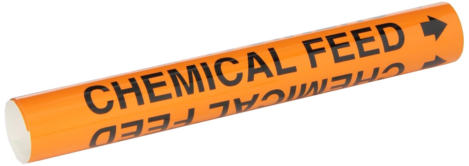 Brady 5808O High Performance Wrap Around Pipe Marker, B689, Black