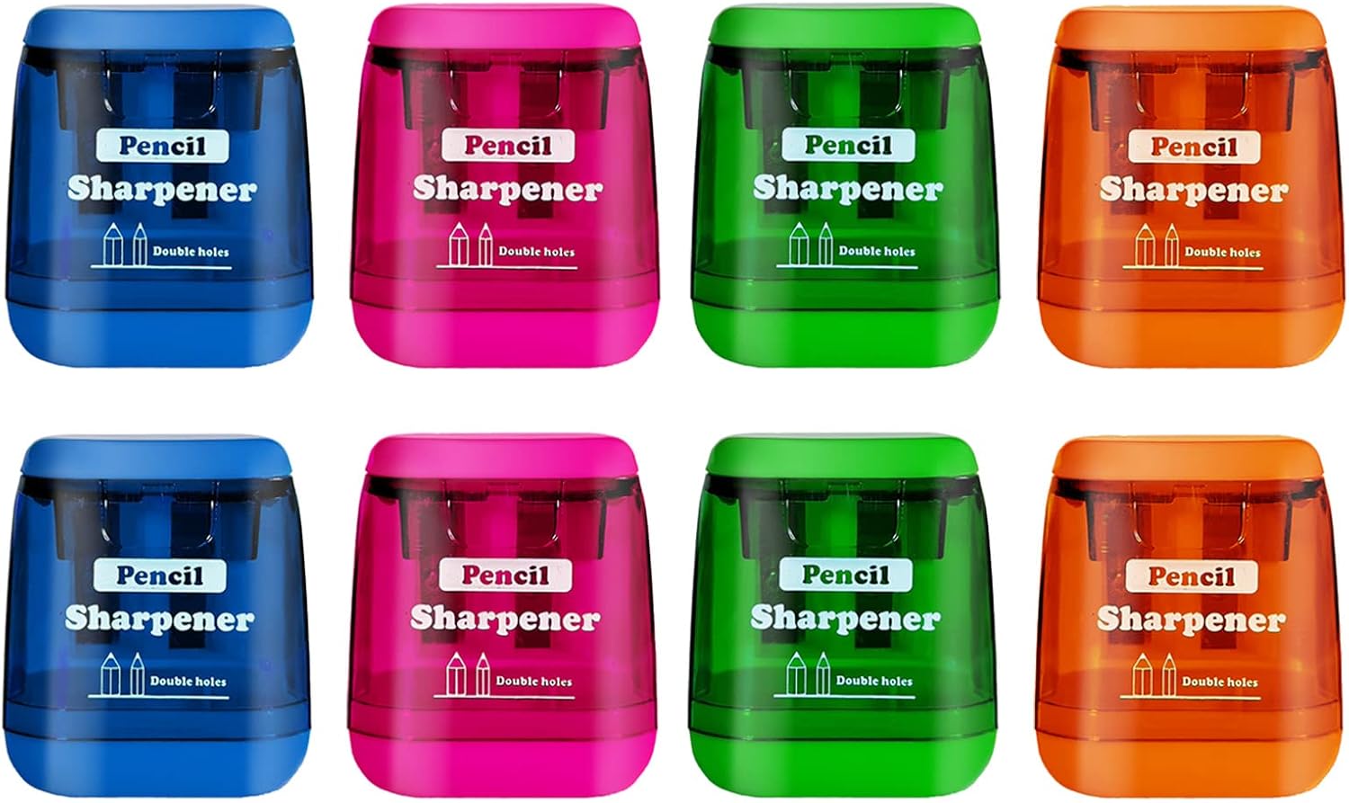 HILELIFE 8 Pcs Pencil Sharpeners Manual, Colored Pencil Sharpener for
