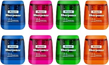 HILELIFE 8 Pcs Pencil Sharpeners Manual, Colored Pencil Sharpener for Colored Pencils Manual Pencil Sharpener for Kids Bulk Pencil Sharpeners for School