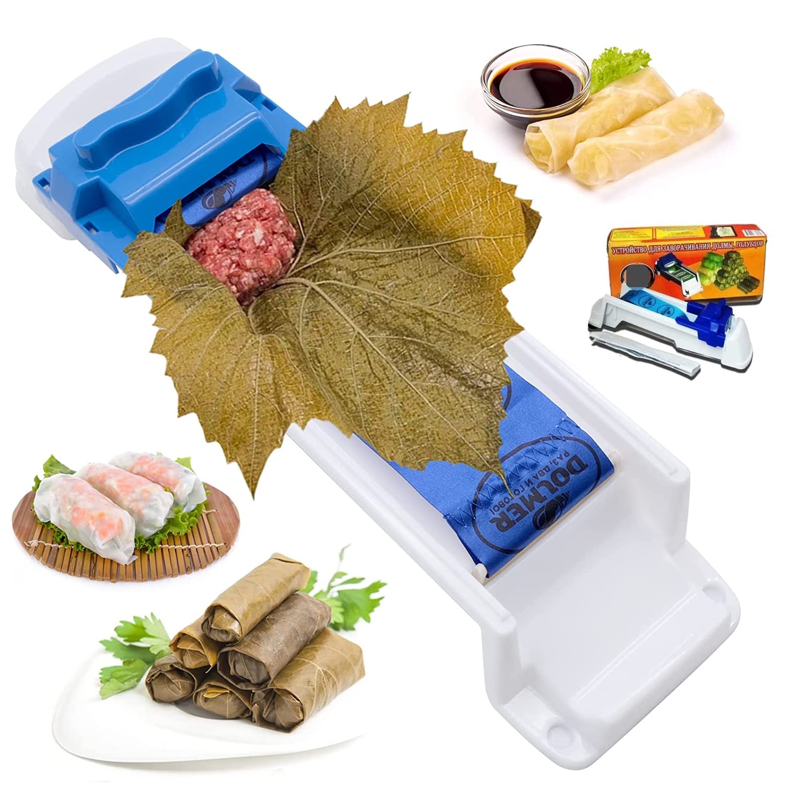 Rotolo Foglie Uva Per Sushi Chaies Strumento Per Arrotolare La Carne Vegetale, Strumento Per Arrotolare Le Foglie Di Cavolo - Strumento Per Arrotolare La Carne Con Foglie D'uva - Macchina Multifunzionale Per - 10