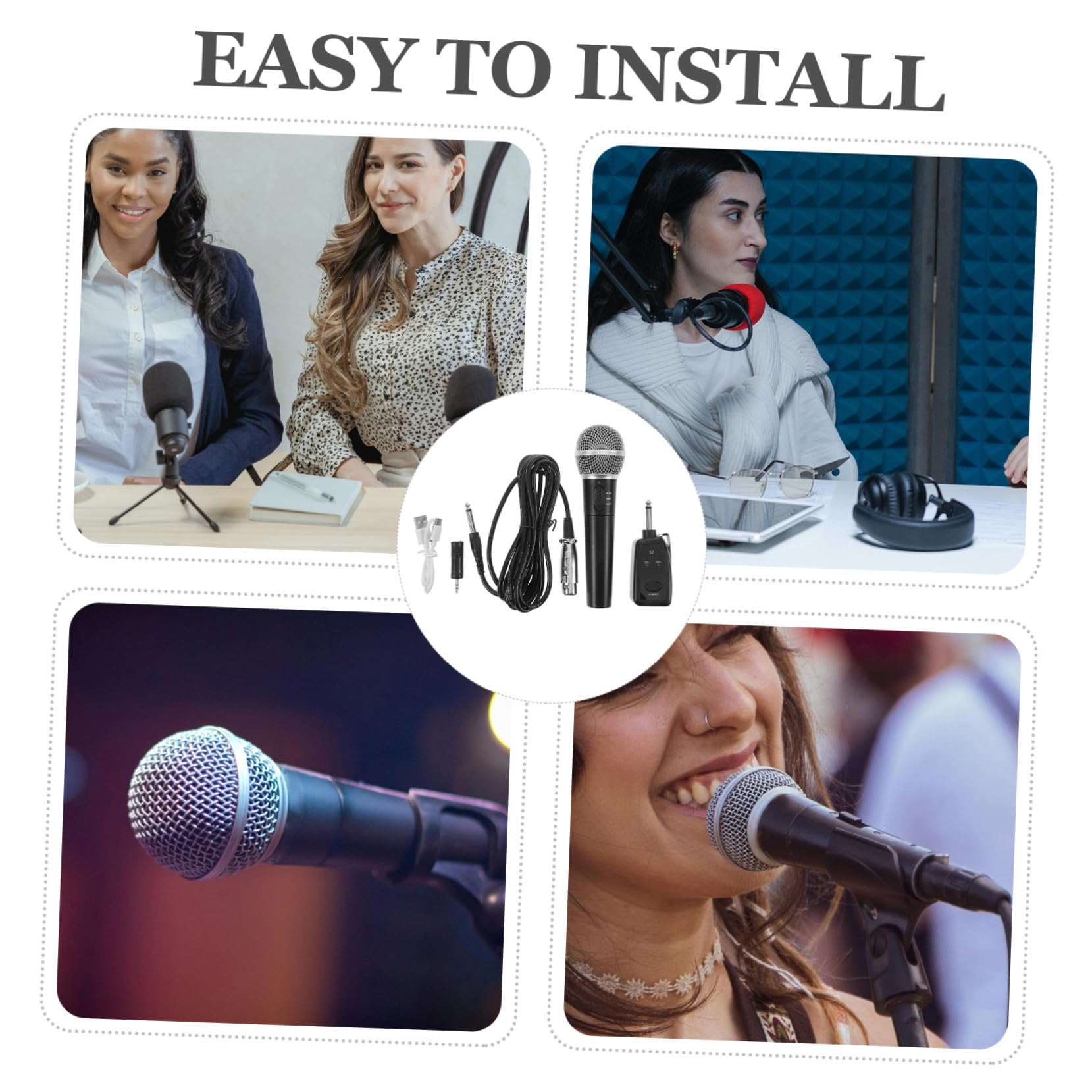 Milisten 2.4g Drahtloses Dynamisches Musikmikrofon für Karaoke und Live