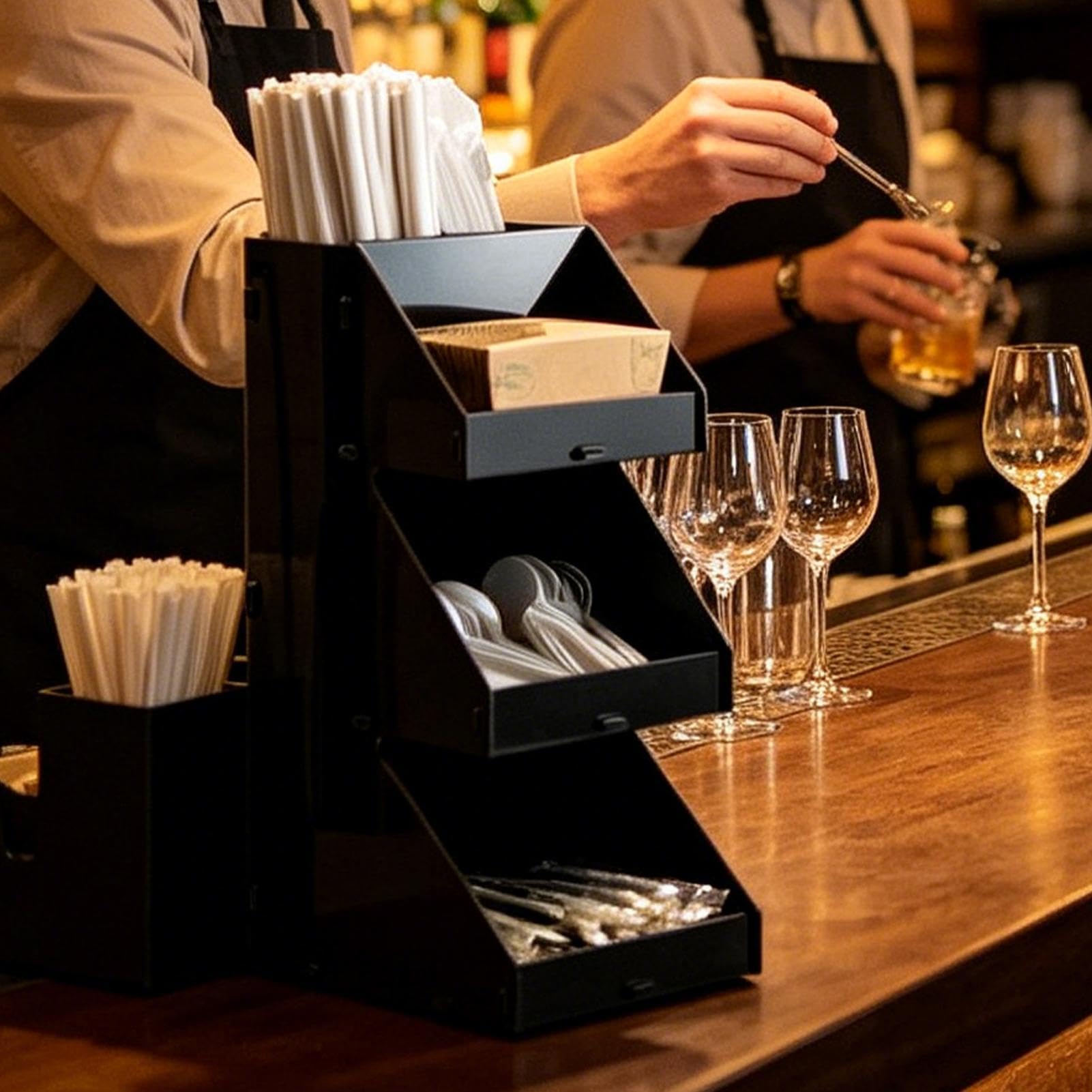 Generico Porta Spezie Espositore a 3 Livelli | Supporto per Organizer Condimenti per Dispensa e Piano Cucina