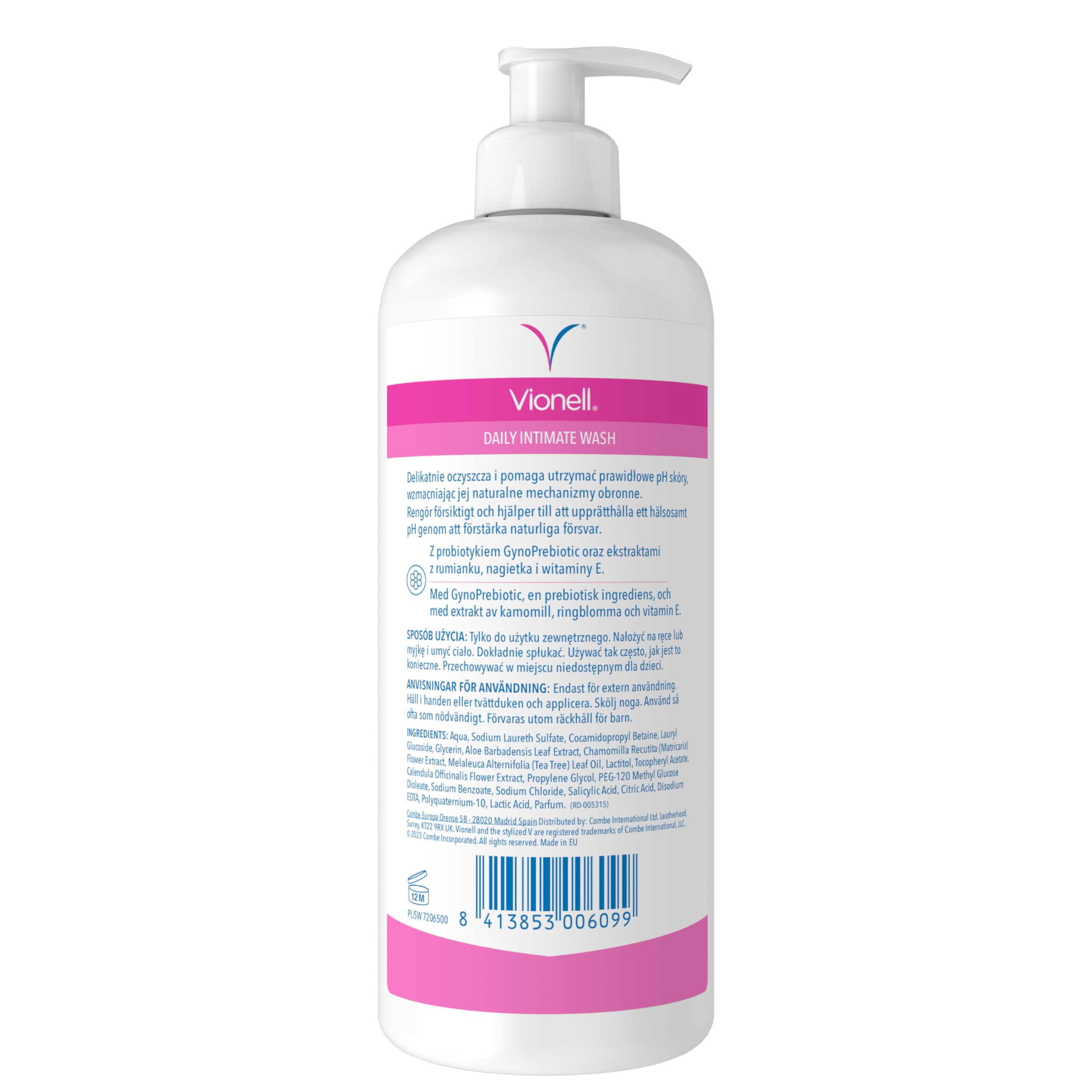 Vionell pH Balance żel Zrównoważenia pH Dla Kobiet Z LactoPrebiotic, 500 ml