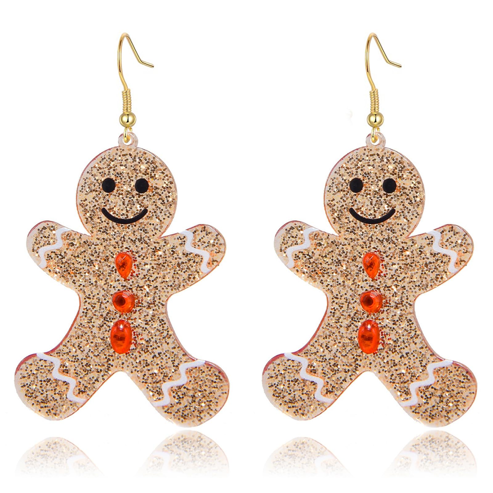Gingerbread Earrings for Women Christmas Earrings Dangle Holiday Earrings Christmas Jewelry