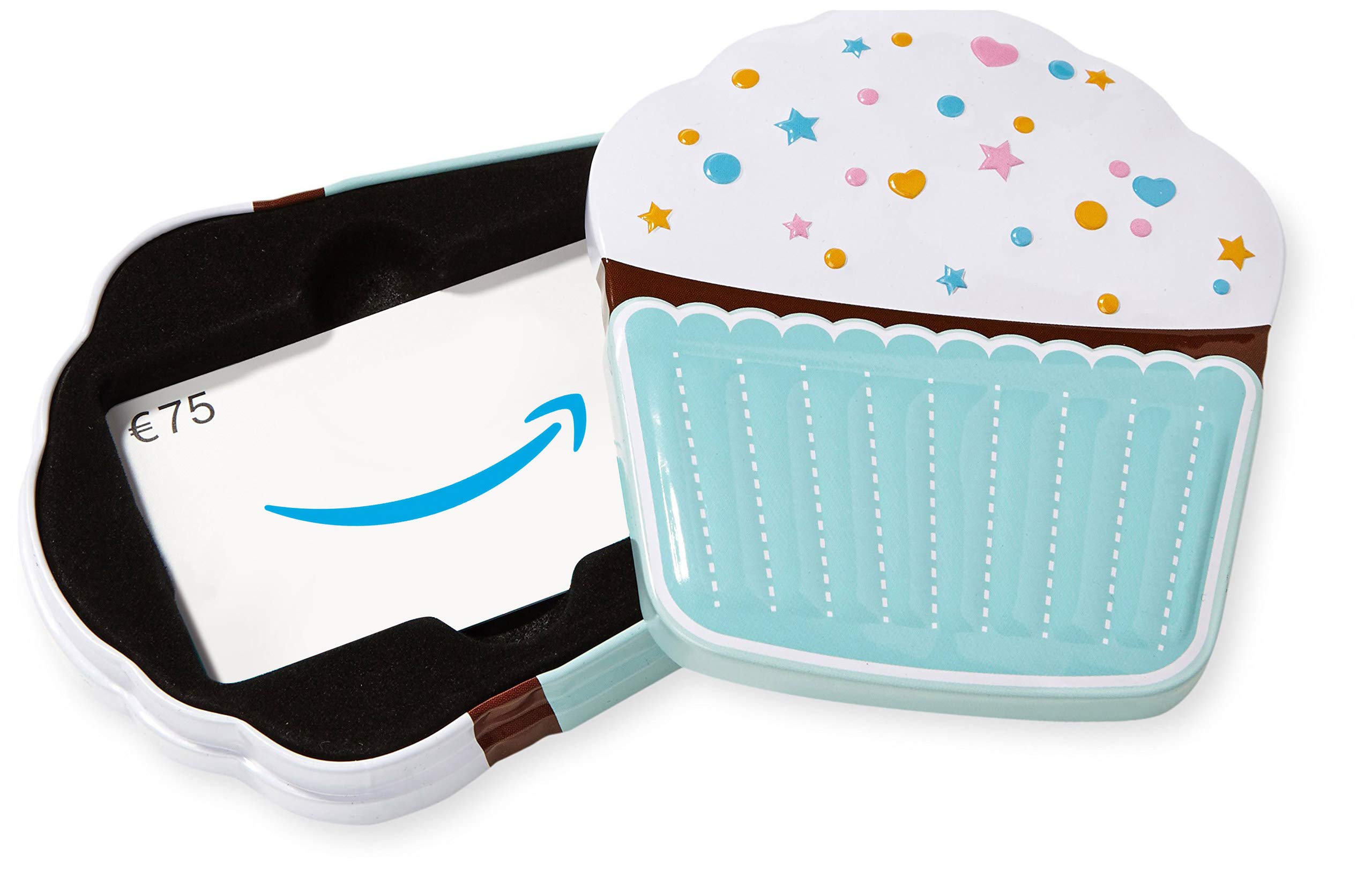 Amazon.de Geschenkkarte in Geschenkbox - 75 EUR (Cupcake)
