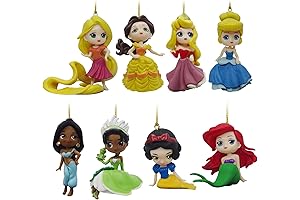 8 PCS Princess Christmas Ornaments