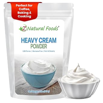 Z Natural Foods Heavy Cream Powder - Nutrient-Dense, Delicious Powdered Cream with 1-Year Shelf Life - Easy to Use & Perfect for Coffee, Baking & Recipes, Keto-Friendly, Gluten-Free, 2 lbs
