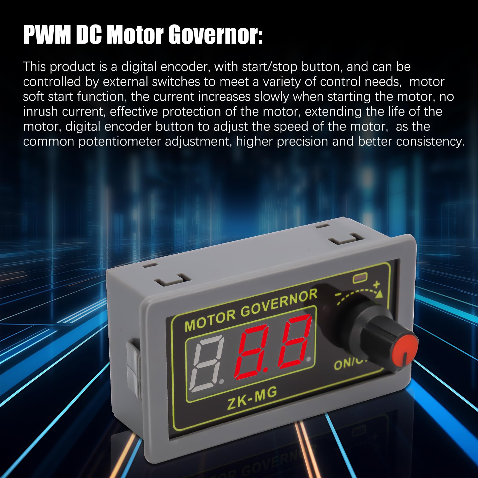 PWM DC Motor Governor AYWHP regolatore di tensione con doppio driver MOS display di velocità DC 5V 9V 12V 18V 24V 30V