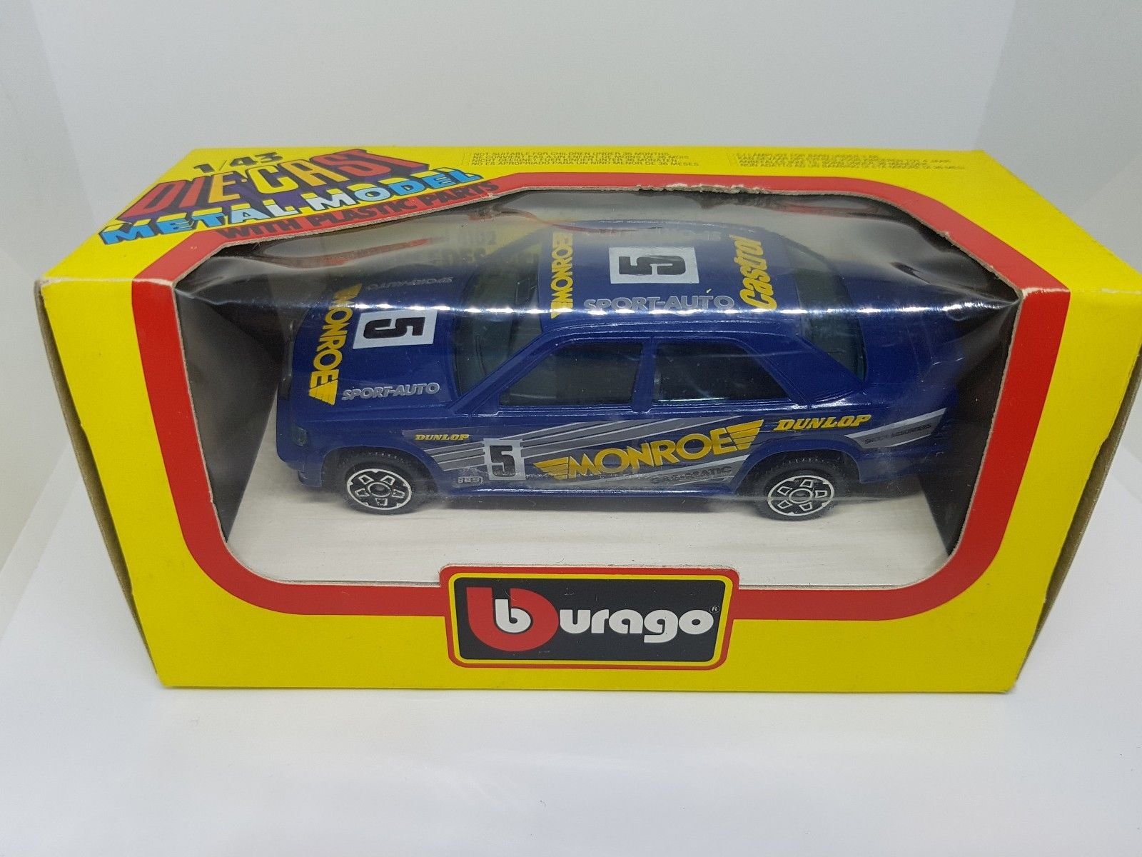 Bburago Mercedes-Benz 190 E Rally Modellino Auto Die-Cast 1:43 Made Italy 4102