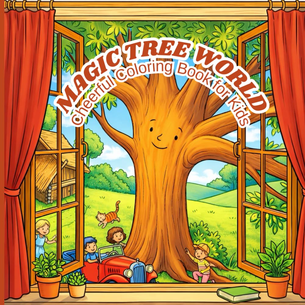 MAGIC TREE WORLD: Cheerful Coloring Book for Kids
