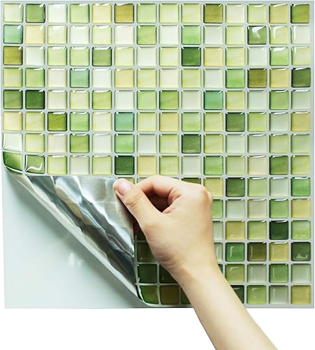 Miniatura 2 de Unidesign Beaustile - Adhesivo 3D para azulejos de mosaico 3D (10, 12.2 x 12.2 pulgadas)