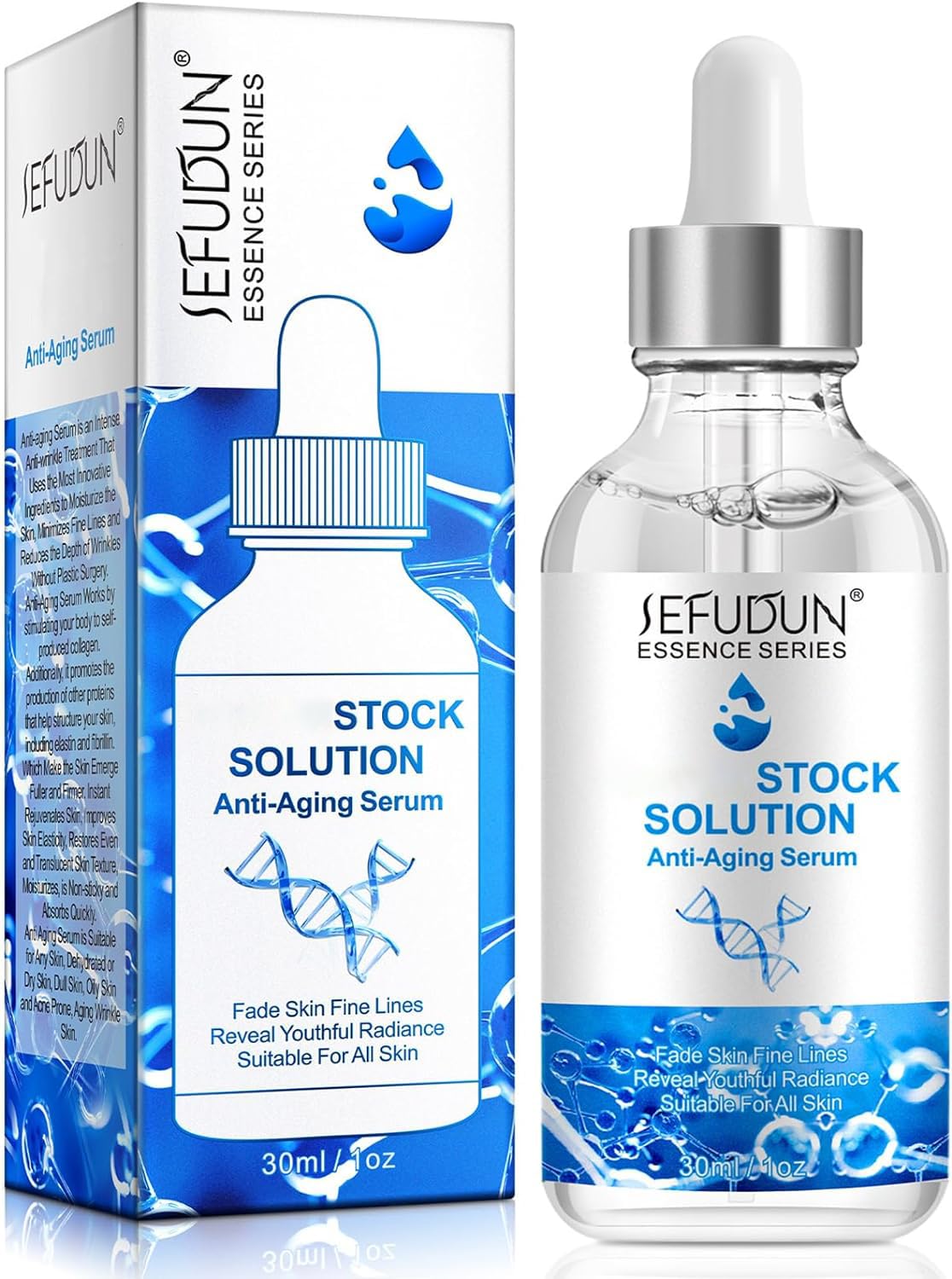 Facial Serum 1 Fl Oz, Anti Aging Serum For Face, Instant Face Tightening, Reduce Fine Lines, Wrinkles, Boost Skin Collagen, Hydrate & Plump Skin