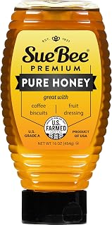 Sue Bee Pure Premium USA Honey 16oz - Grade A Clover Honey from Family Beekeepers, Kosher Certified