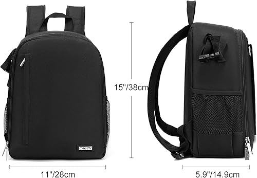 Miniatura 9 de CADeN - Mochila para cámara profesional DSLR / SLR sin espejo, resistente al agua, maletín compatible con accesorios de cámaras Sony, Canon, Nikon