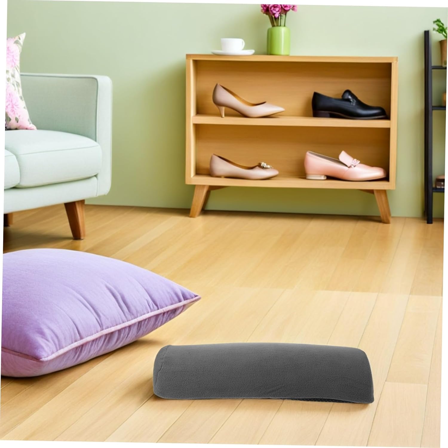 Half Moon Bolster Pillow for Legs and Feet, Multipurpose Footrest Cushion for Recliner Chair with Lint and Sponge Material, 21.3x10x3.5 Inches, for Home Relaxation and Sleeping