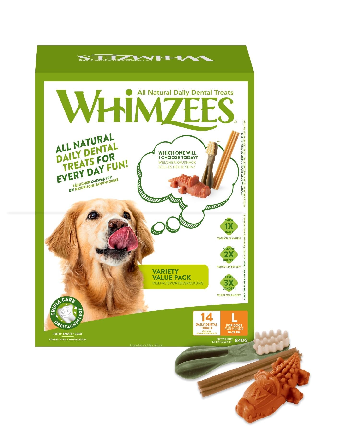 Friandises à mâcher Whimzees pour occuper votre chien sainement à la maison