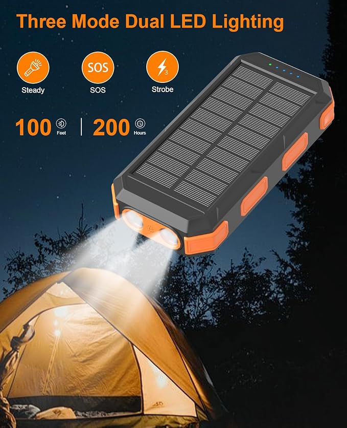 Cargador Solar Power Bank 38800mAh PD 22.5W USB-C miniatura 7