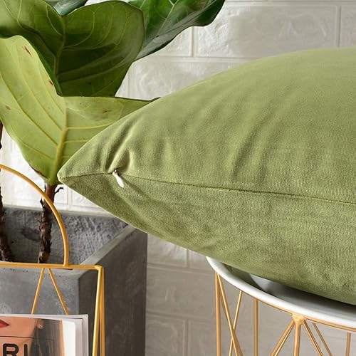 Miniatura 4 de MERNETTE - Juego de 2 fundas decorativas para cojín, cuadradas, de terciopelo suave, para sofá, habitación, silla de automóvil