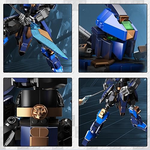 Miniatura 5 de JMBricklayer Mech - Juegos de construcción para adultos 70128, modelo de exhibición de robot de figura de héroe con articulaciones móviles, juguete