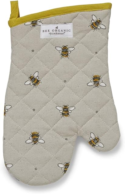 Citylook Imports Bumble Bee Organic Design Single Oven Glove Kitchen Accessory Gauntlet Mitt