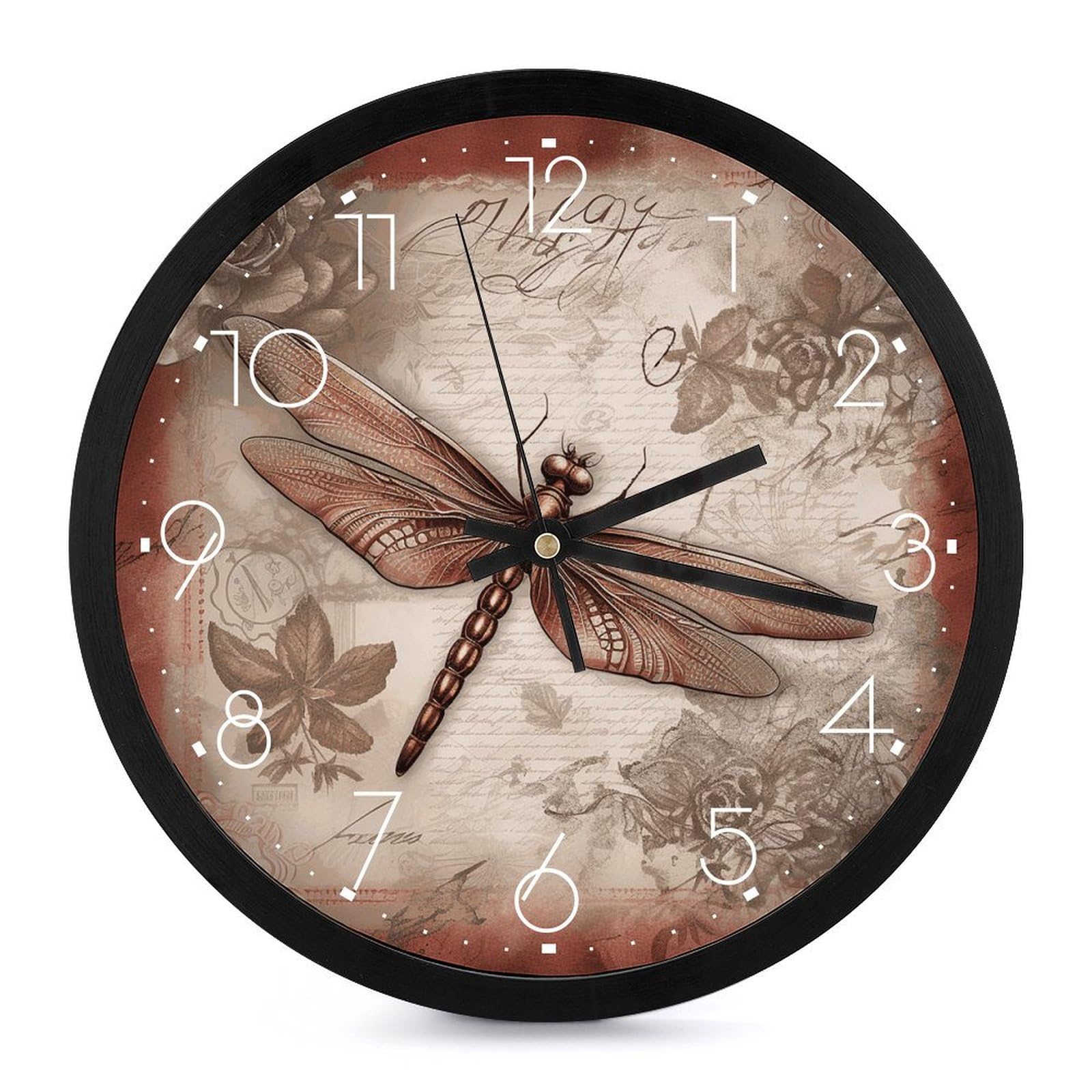 Horloge murale silencieuse sans tic-tac 25,4 cm avec chiffres clairs pour la cuisine