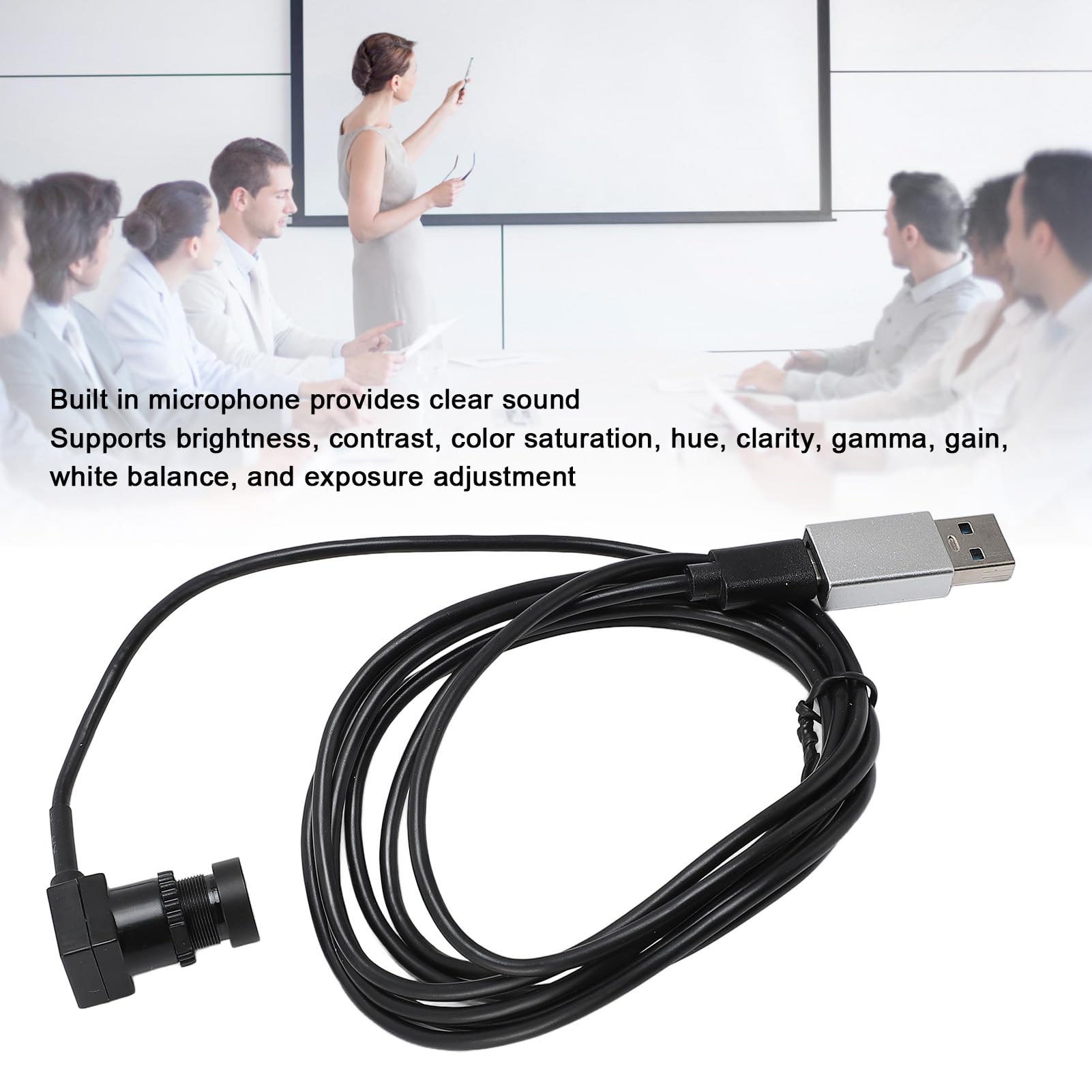 Webcam con contatto oculare per PC, 1080p Center Cam con microfono, Plug & Play, con copertura per schermo intermedio, webcam per zoom, videochiamate