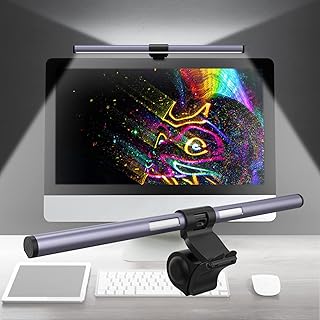 SUMKUMY Monitor Light Bar,Screen Light Bar，E-Reading Task Lamp,Dual Light with No Glare,Filter Blue-Ray for Eye Care,CRI≥95,3 Color Modes,Dimmable Easy Installation ，USB Computer Monitor Lamp