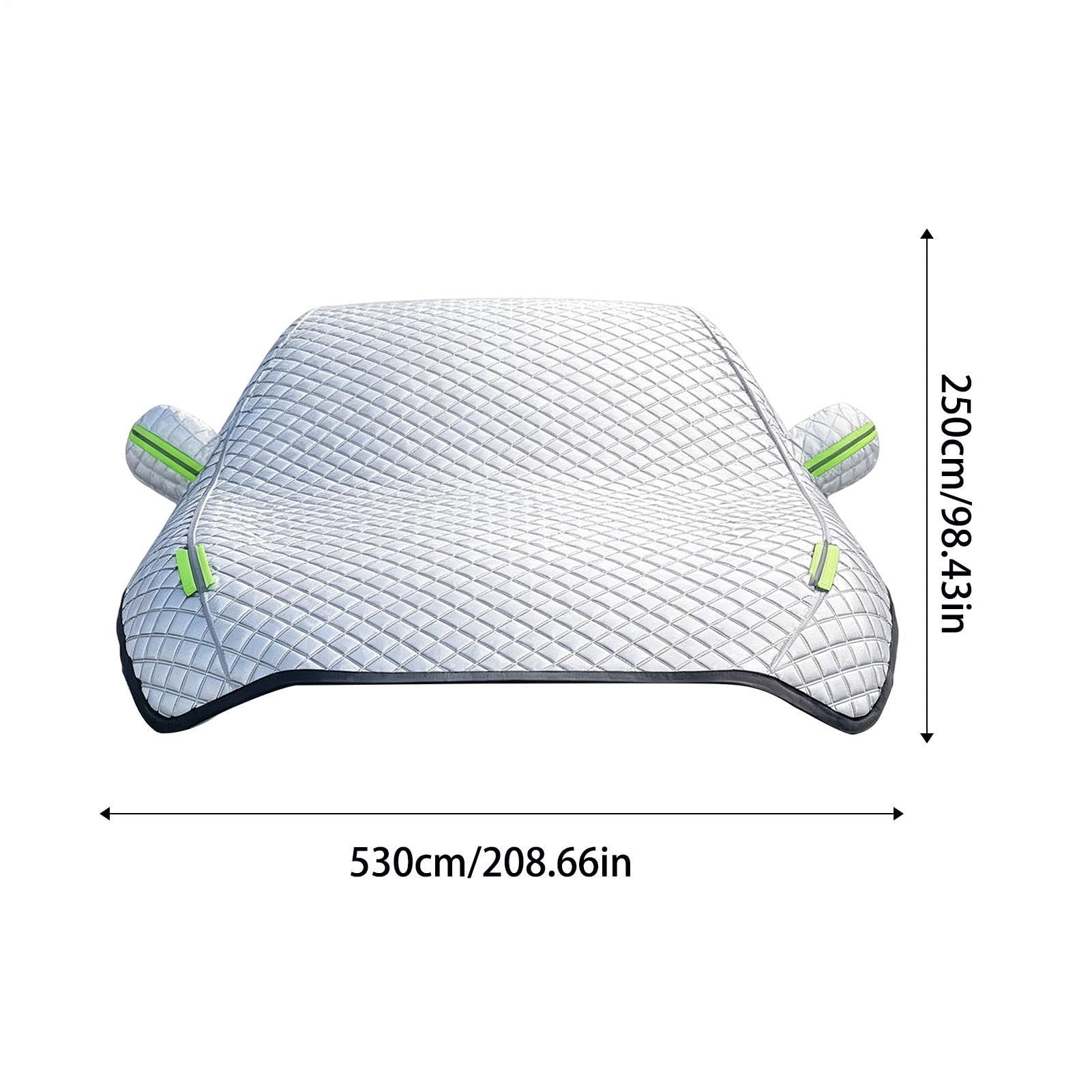 Telo Copriauto Parziale Scudo Pesante Antineve E Antipioggia Resistente | Mezzo Copriauto Superiore Per Protezione Da Sole UV Pioggia Brina Berlina Veicolo Auto Esterno Tetto Pickup