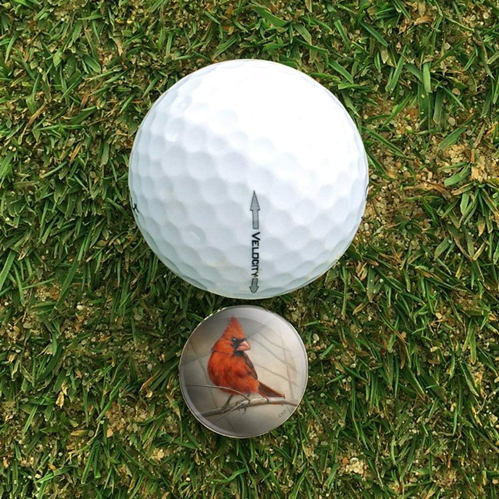 review GRAPHICS & MORE Cardinal Red Bird on Tree Branch Golf Hat Clip with Magnetic Ball Marker
