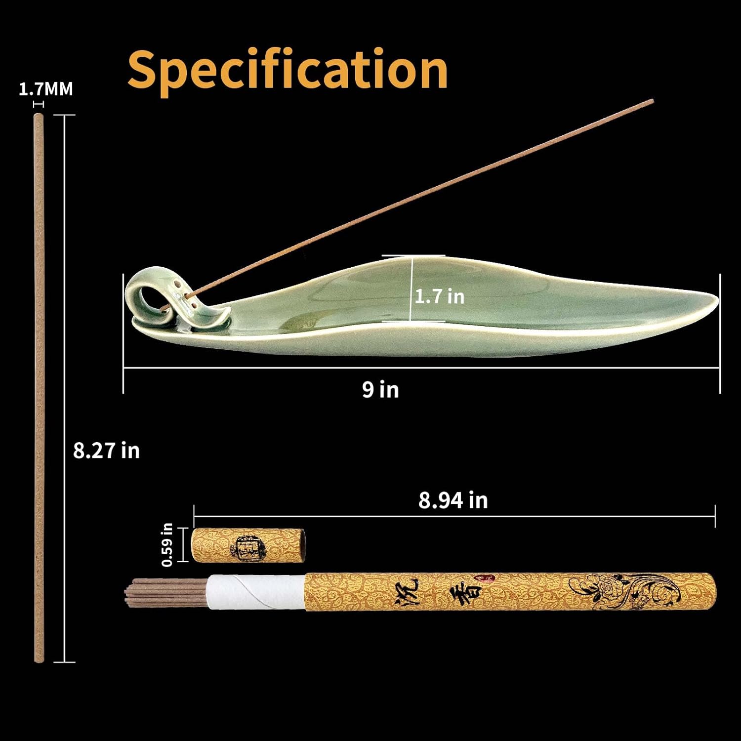 Oud Agarwood Incense Sticks with Holder,Natural Charcoal Free Organic Clean Burning.Premium Quality Oud Sticks(30+Sticks, 8.2 inch),Exquisitely Gift-Boxed for Gift - Image 4