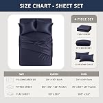100% Austrian Eucalyptus Queen Bedsheets, 18 Inch Deep Pocket Queen Sheets, Cooling Sheets with Elastic Corner Straps, Eucalyptus Silk Tencel Lyocell (Crown Blue, 4PC Queen)