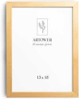 Artower® 13x18 cm Lekki drewniany obraz 13 x 18 cm | 13x18 Ramka na zdjęcia do rodzinnych zdjęć, certyfikatów, plakatów | 5x7 cali rama na ścianę do małych kołaży i dekoracji salonu