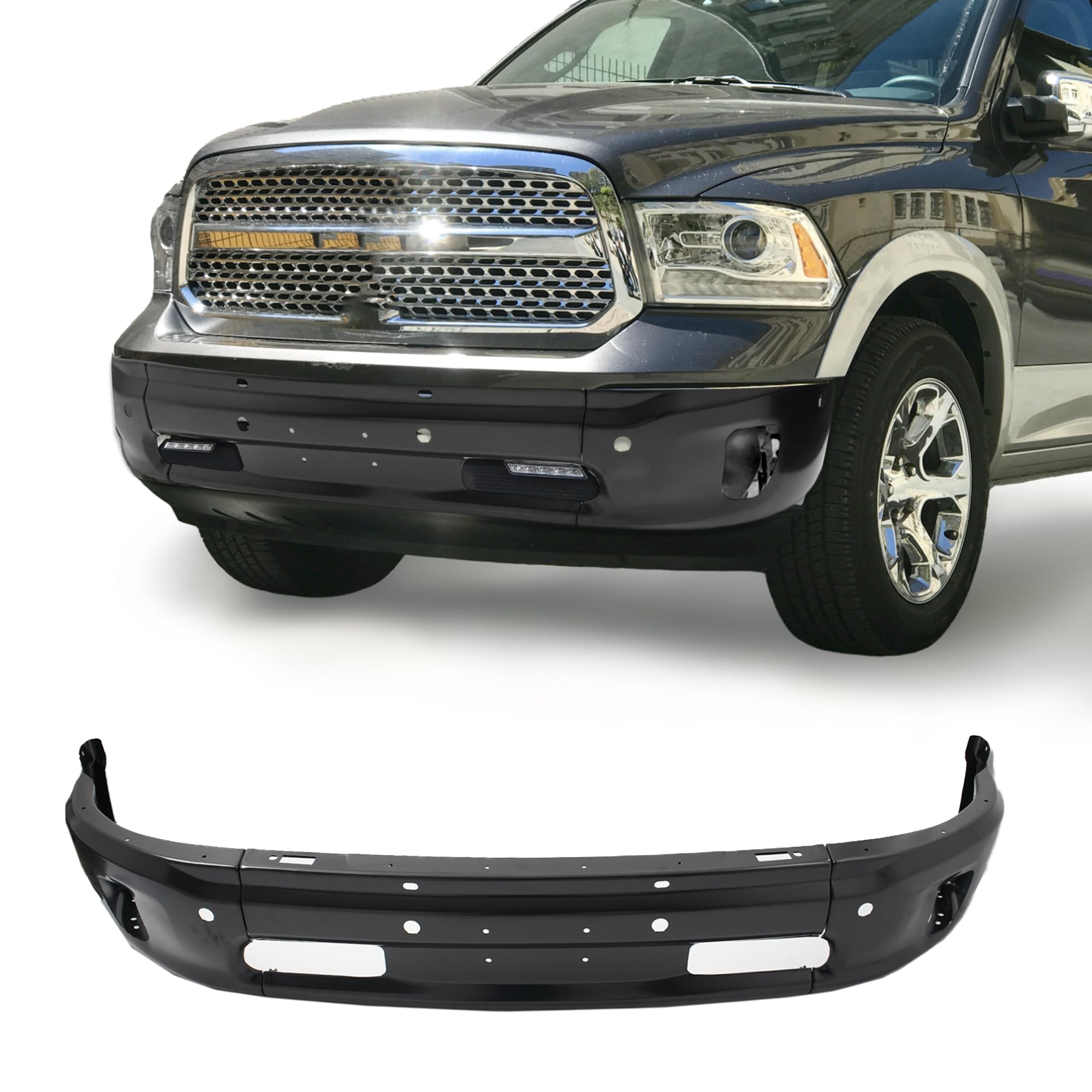 Black Front Bumper for Ram 1500 - 2015 ram 1500 front bumper with sensors