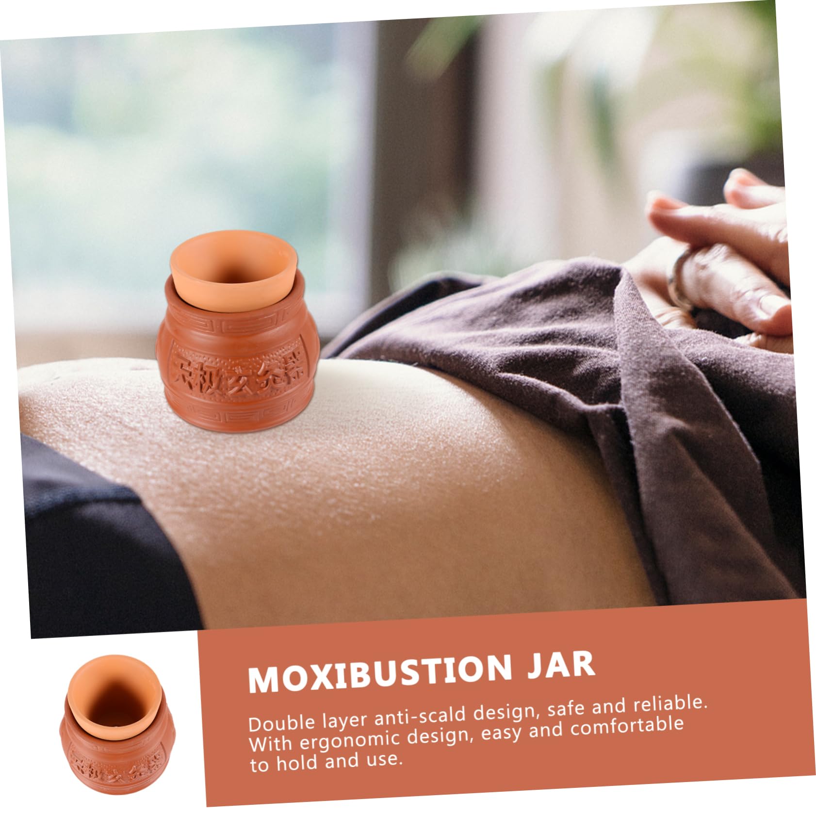 SEWOART Moxibustion Pot Universal Moxa Burner Elastic Belt Porcelain Moxibustion Care