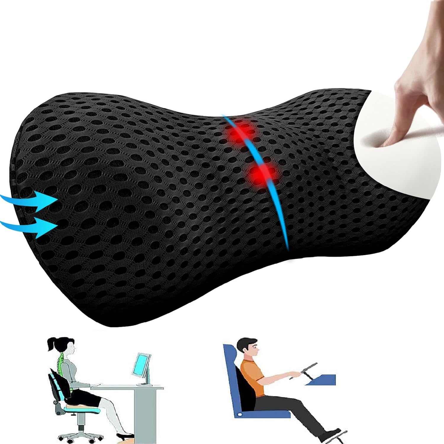 Mirizin Lumbar Support Pillow for Office Chair and Car Seat